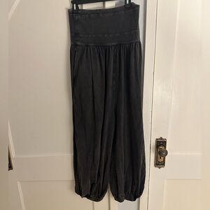 Free People Movement Strapless Black Jumpsuit